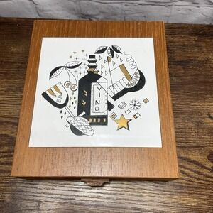 Mid Century Wooden Bar Ware Utensil & Trivet Set in the style of Georges Briard